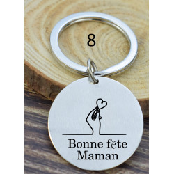 Porte-clés personnalisé maman gravé laser Cadeau fête des mères anniversaire fête amour cadeau famille noël noel