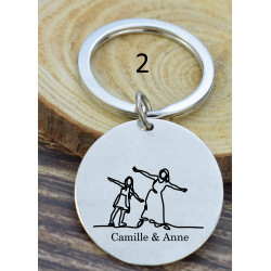 Porte-clés personnalisé maman gravé laser Cadeau fête des mères anniversaire fête amour cadeau famille noël noel