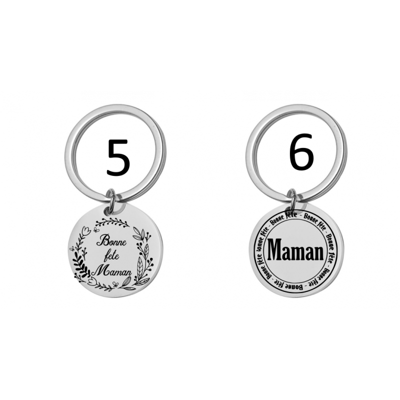 Porte-clés personnalisé maman gravé laser Cadeau fête des mères anniversaire fête amour cadeau famille noël noel