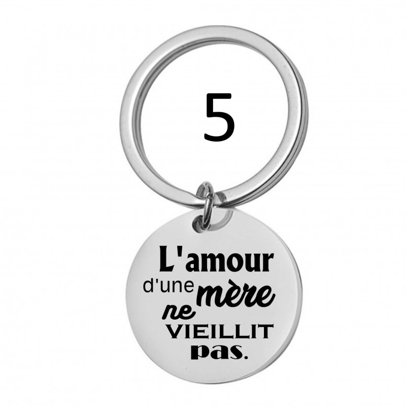 Porte-clés personnalisé maman gravé laser Cadeau fête des mères anniversaire fête amour cadeau famille noël noel