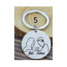 Porte-clé métal personnalisé couple amour saint valentin amour