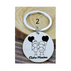 copy of Porte-clé métal personnalisé couple amour saint valentin amour