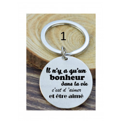 Porte-clé métal personnalisé couple amour saint valentin amour