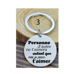 Porte-clé métal personnalisé couple amour saint valentin amour