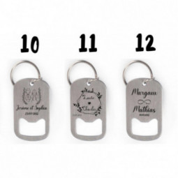 Porte-clés décapsuleur ouvre-bouteille personnalisé mariage  Porte-clés Date Anniversaire Mari Femme  Mariage amour