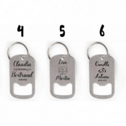 Porte-clés décapsuleur ouvre-bouteille personnalisé mariage  Porte-clés Date Anniversaire Mari Femme  Mariage amour