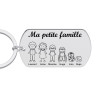 Porte clés famille personnalisé personnalisable métal