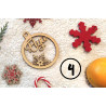 Boule de noël noel en bois prénom sapin personnalisable Personnalisé enfant