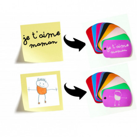 Porte-clés personnalisé famille gravé laser Cadeau dessin texte