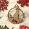 Boule de noël noel en bois prénom sapin personnalisable Personnalisé animal chat animaux