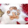 Boule de noël noel en bois prénom sapin personnalisable Personnalisé animal chat animaux
