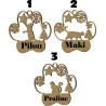 Boule de noël noel en bois prénom sapin personnalisable Personnalisé animal chat animaux