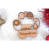 Boule de noël noel en bois prénom sapin personnalisable Personnalisé animal chat animaux