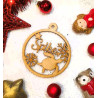 Boule de noël noel en bois prénom sapin personnalisable Personnalisé prénom animal animaux poule poisson lapin tortue