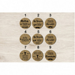 Porte clé en bois gravé...