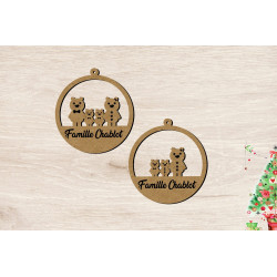 Boule de noël noel  en bois...