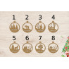 Boule de noël noel  en bois prénom sapin personnalisable noël nature forêt enfant famille papa maman cadeaux