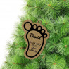 Boule de noël noel  en bois prénom sapin personnalisable Personnalisé enfant pied bébé naissance