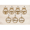 Boule de noël noel en bois prénom sapin personnalisable Personnalisé enfant