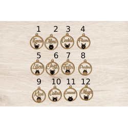 Boule de noël noel en bois...