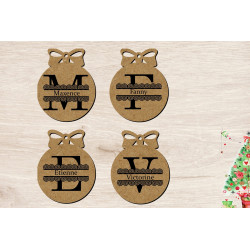 Boule de noël noel  en bois...