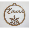 Boule de noël noel en bois prénom sapin personnalisable