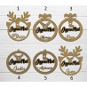 Boule de noël noel en bois prénom sapin Personnalisable personnalisé joyeux Noel Noël