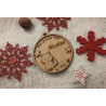 Boule de noël en bois renard mon premier noêl Décoration de Noël