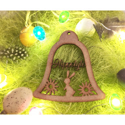 Décoration suspension bois prénom pâques personnalisable décoration à suspendre