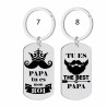Porte-clés personnalisé papa gravé laser Cadeau fête des pères anniversaire fête amour cadeau famille noël noel