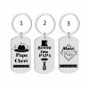 Porte-clés personnalisé papa gravé laser Cadeau fête des pères anniversaire fête amour cadeau famille noël noel