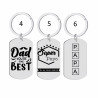 Porte-clés personnalisé papa gravé laser Cadeau fête des pères anniversaire fête amour cadeau famille noël noel