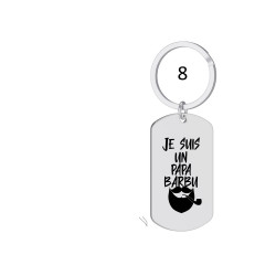Porte-clés personnalisé papa gravé laser Cadeau fête des pères anniversaire fête amour cadeau famille noël noel