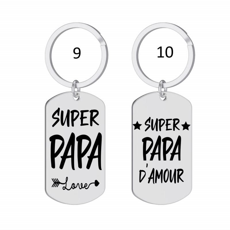 copy of Porte-clés personnalisé papa gravé laser Cadeau fête des pères anniversaire fête amour cadeau famille noël noel