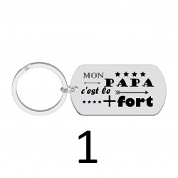 Porte-clés personnalisé papa gravé laser Cadeau fête des pères anniversaire fête amour cadeau famille noël noel