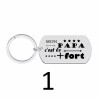 Porte-clés personnalisé papa gravé laser Cadeau fête des pères anniversaire fête amour cadeau famille noël noel