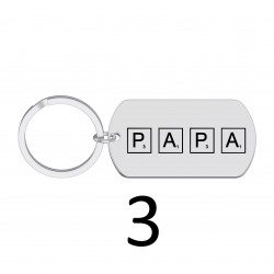 Porte-clés personnalisé papa gravé laser Cadeau fête des pères anniversaire fête amour cadeau famille noël noel