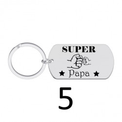Porte-clés personnalisé papa gravé laser Cadeau fête des pères anniversaire fête amour cadeau famille noël noel