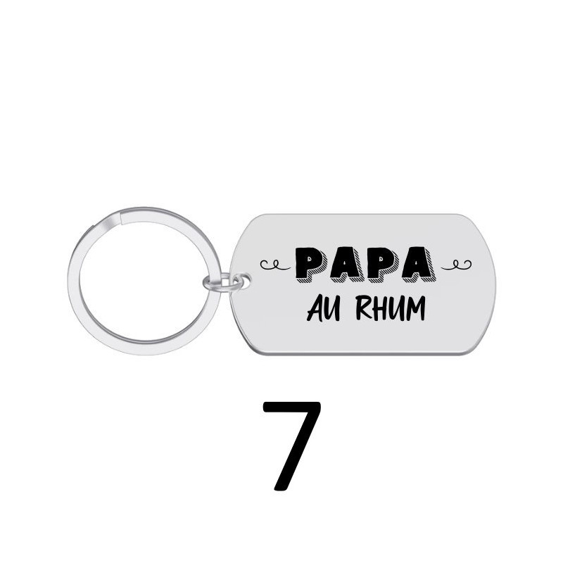 Porte-clés personnalisé papa gravé laser Cadeau fête des pères anniversaire fête amour cadeau famille noël noel