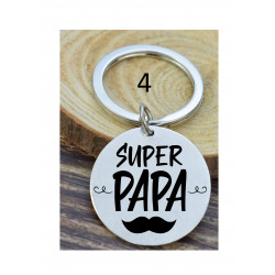Porte-clés personnalisé papa gravé laser Cadeau fête des pères anniversaire fête amour cadeau famille noël noel