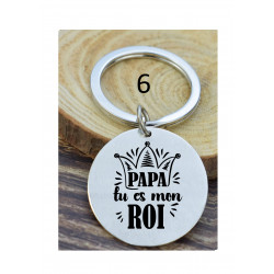 Porte-clés personnalisé papa gravé laser Cadeau fête des pères anniversaire fête amour cadeau famille noël noel