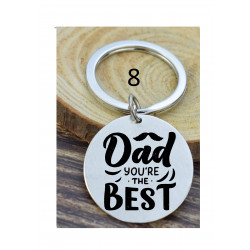 Porte-clés personnalisé papa gravé laser Cadeau fête des pères anniversaire fête amour cadeau famille noël noel